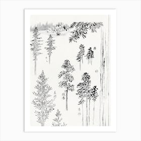 Hokusai S Pine Trees (1800 1900), Katsushika Hokusai Art Print