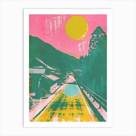 Kiso Valley Duotone Silkscreen 4 Art Print