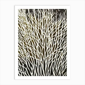 Acropora Millepora Linocut Art Print