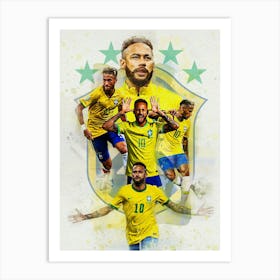 Neymar Jr Brazil Art Print