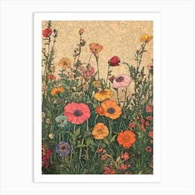 variety of flowers 8 Art Print