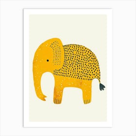 Yellow Elephant 6 Art Print