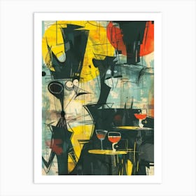 Night At The Bar Style Abstract Art Print