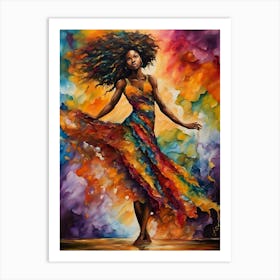 African American Dancer - Ai Art Print