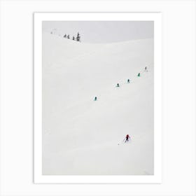 Bardonecchia, Italy Minimal Skiing Poster Art Print