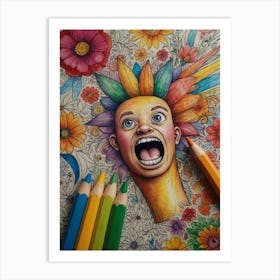 Coloring Book Art Art Print