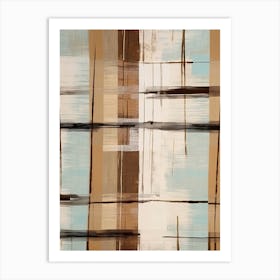 Brown Tones Plaid Pattern 11 Art Print