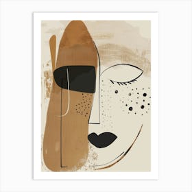 Abstract Face Canvas Print 1 Art Print