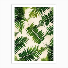 Pattern Poster Upside Down Fern 2 Art Print