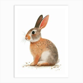 Rhinelander Rabbit Nursery Illustration 1 Art Print