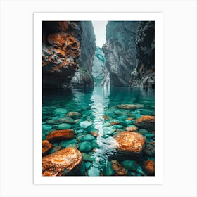 Water In A Canyon 1 Art Print