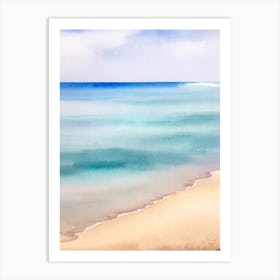 Playa De Zahara De Los Atunes 3, Cadiz, Spain Watercolour Art Print