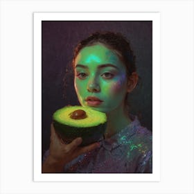 Glow In The Dark Avocado Art Print