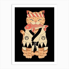 Samurai Meowster Art Print