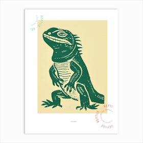 Iguana Bold Block 4 Poster Art Print