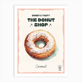 Coconut Donut The Donut Shop 0 Art Print