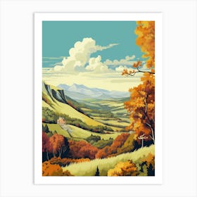 Tour Du Mont Dor France 3 Vintage Travel Illustration Art Print