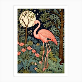 William Morris Flamingo In The Forest Art Print