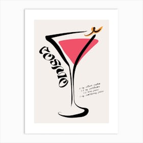 Cosmo Cocktail Art Print