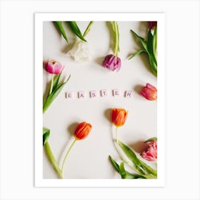 Easter Tulips Art Print