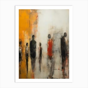 People Walking Style Abstract Art Print