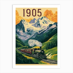 Aihrgdesign A Vintage Travel Poster Of A Mountain Railway In 1 Art Print