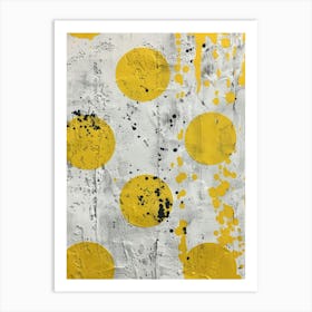 Yellow Polka Dots 2 Art Print