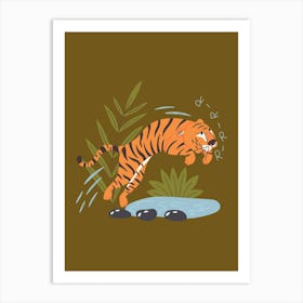 Tiger Jump Art Print