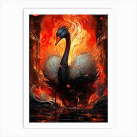 Fire Swan Art Print