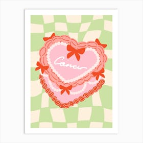 Cancer Coquette Cake Art Print