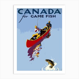 Canada For Fishing Art Print