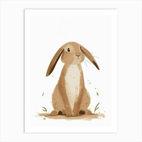 Beveren Rabbit Nursery Illustration 1 Art Print