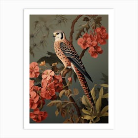 Dark And Moody Botanical American Kestrel 3 Art Print