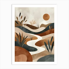 Desert Landscape Canvas Print 4 Art Print