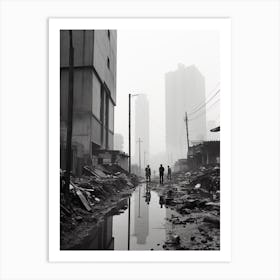 Jakarta, Indonesia, Black And White Old Photo 3 Art Print