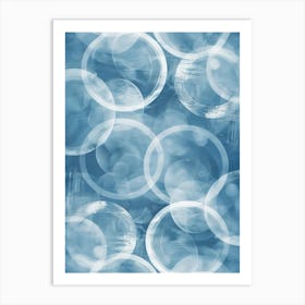 Blue Circles 13 Art Print