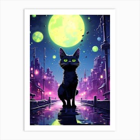 Cat In The City 1 Art Print