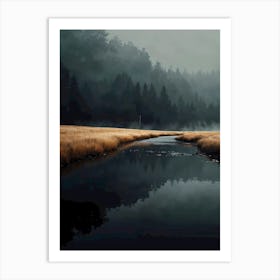 Foggy Landscape Art Print