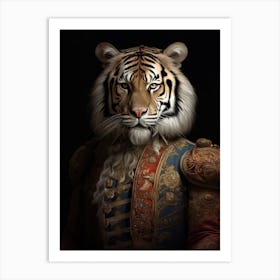 Tiger Art In Renaissance Style 4 Art Print