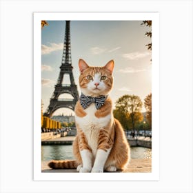 Cat In Paris Global Paws: Selfies of a Traveling Cat Art Print