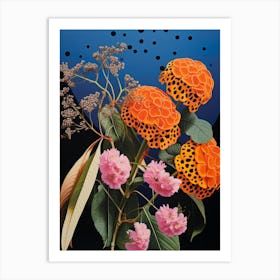 Surreal Florals Lantana 1 Flower Painting Art Print