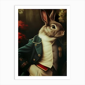 Rabbit In A Suit Art Print