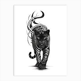 Tribal Black Panther Art Print