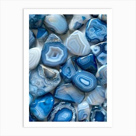Blue Agate 5 Art Print