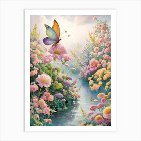 Butterfly In The Garden 8 Art Print