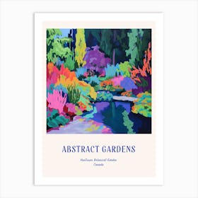 Colourful Gardens Vandusen Botanical Garden Canada 1 Blue Poster Art Print