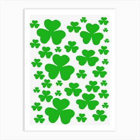 Lucky leaf clovers Art Print