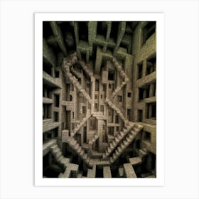 Minecraft Labyrinth Art Print