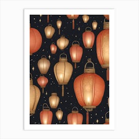 Chinese Lanterns Art Print