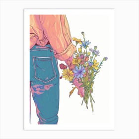 Spring Inspired Jeans Art Print